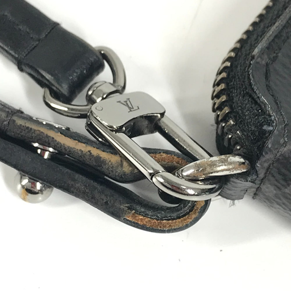 LOUIS VUITTON M80426 モノグラムエクリプス ジッピー コンパクトウォレット ネックストラップ付 ラウンドファスナー 2つ折り財布 モノグラムエクリプスキャンバス ユニセックス ブラック