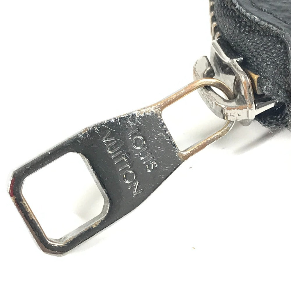 LOUIS VUITTON M80426 モノグラムエクリプス ジッピー コンパクトウォレット ネックストラップ付 ラウンドファスナー 2つ折り財布 モノグラムエクリプスキャンバス ユニセックス ブラック