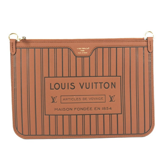 LOUIS VUITTON M12061 Monogram Neverfull Inside-Out MM Clutch Bag, Second Bag, Multi-Pouch, Pouch, Leather, Unisex, Tan and Brown