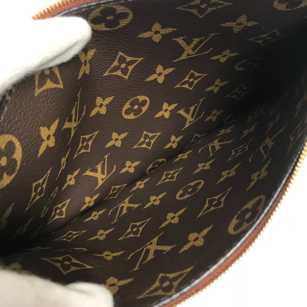 LOUIS VUITTON M12061 モノグラム ネヴァーフル インサイドアウト MM クラッチバッグ セカンドバッグ マルチポーチ ポーチ レザー ユニセックス タン ブラウン