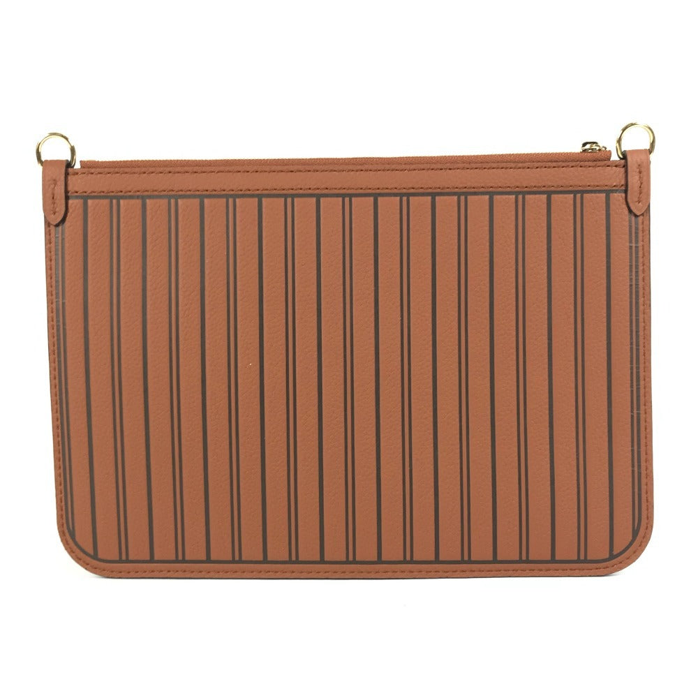 LOUIS VUITTON M12061 モノグラム ネヴァーフル インサイドアウト MM クラッチバッグ セカンドバッグ マルチポーチ ポーチ レザー ユニセックス タン ブラウン