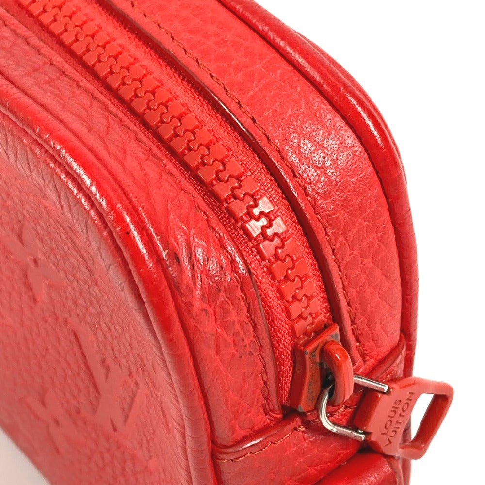 LOUIS VUITTON M53555 Monogram Empreinte Pochette Volga Chain Bag with Strap, Pouch, Clutch Bag, Monogram Empreinte Leather, Unisex, Red