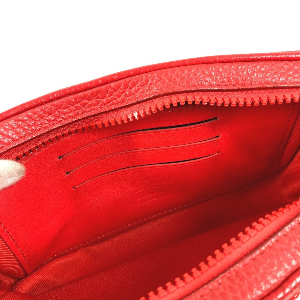 LOUIS VUITTON M53555 Monogram Empreinte Pochette Volga Chain Bag with Strap, Pouch, Clutch Bag, Monogram Empreinte Leather, Unisex, Red