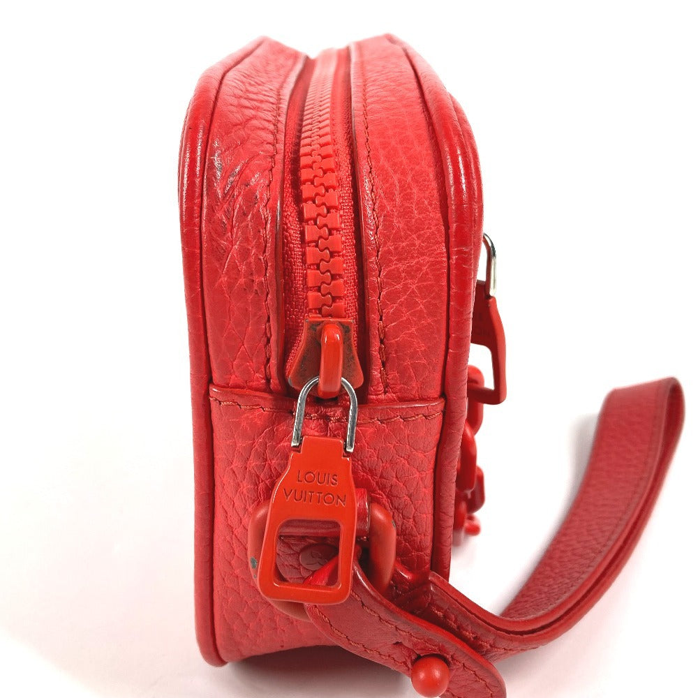 LOUIS VUITTON M53555 Monogram Empreinte Pochette Volga Chain Bag with Strap, Pouch, Clutch Bag, Monogram Empreinte Leather, Unisex, Red