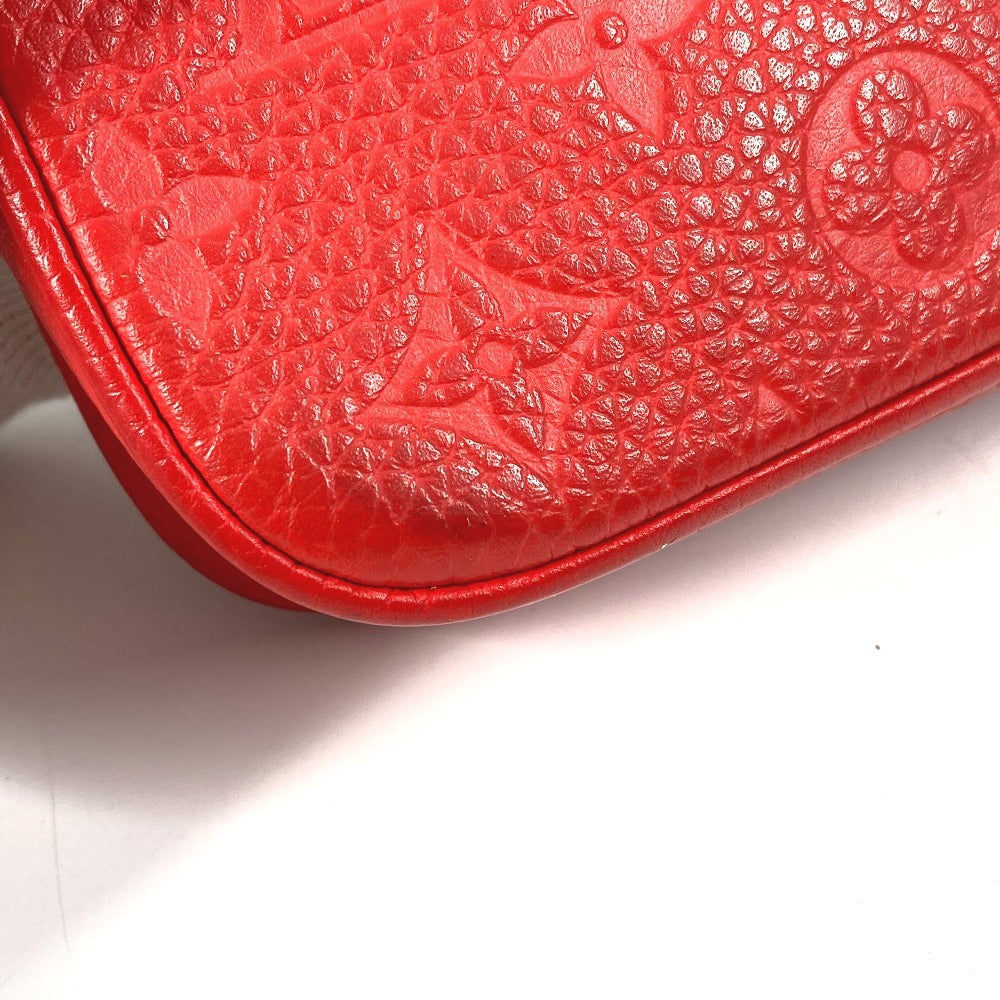 LOUIS VUITTON M53555 Monogram Empreinte Pochette Volga Chain Bag with Strap, Pouch, Clutch Bag, Monogram Empreinte Leather, Unisex, Red