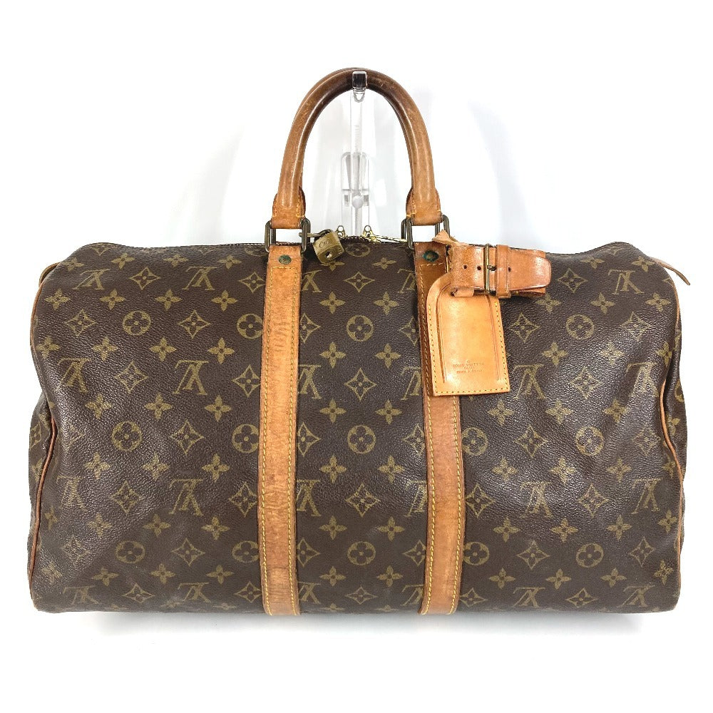 LOUIS VUITTON M41428 Monogram Keepall 45 Travel Bag, Old-Style Boston Bag, Monogram Canvas, Unisex, Brown