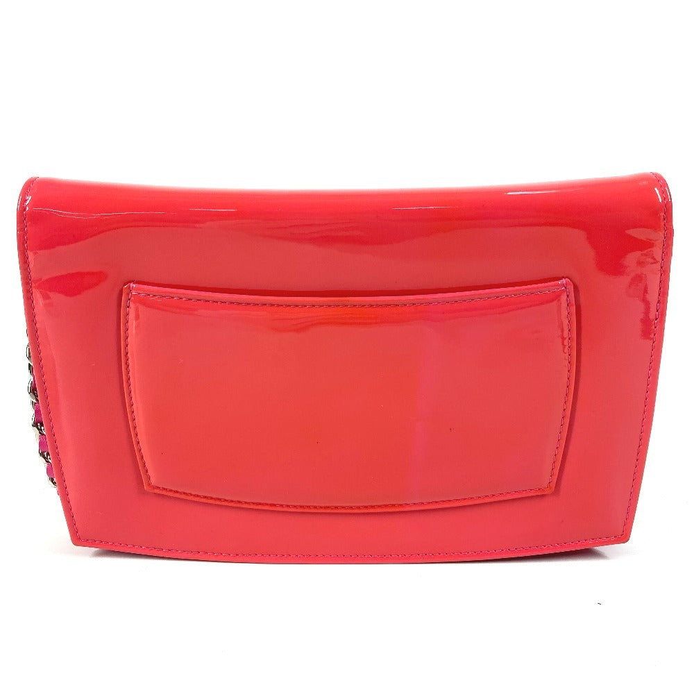 CHANEL Makeup Chain Wallet, Long Wallet, Flap Shoulder Bag, Crossbody Long Wallet, Patent Leather, Women's, Pink