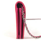CHANEL Makeup Chain Wallet, Long Wallet, Flap Shoulder Bag, Crossbody Long Wallet, Patent Leather, Women's, Pink