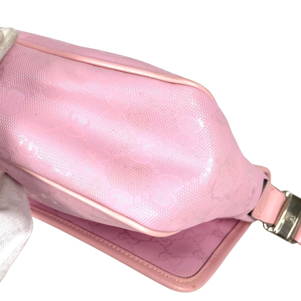 GUCCI 297559 Children's Charm Logo GG Imprime Crossbody Bag Flap Messenger Bag Shoulder Bag GG Imprime Kids Pink