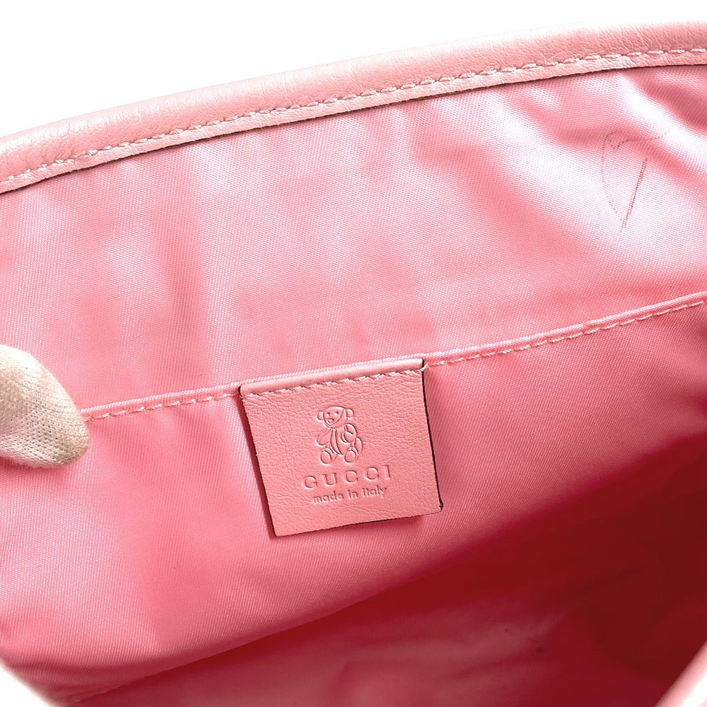 GUCCI 297559 Children's Charm Logo GG Imprime Crossbody Bag Flap Messenger Bag Shoulder Bag GG Imprime Kids Pink