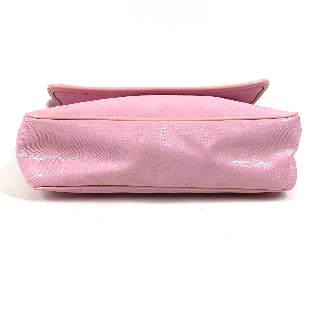 GUCCI 297559 Children's Charm Logo GG Imprime Crossbody Bag Flap Messenger Bag Shoulder Bag GG Imprime Kids Pink