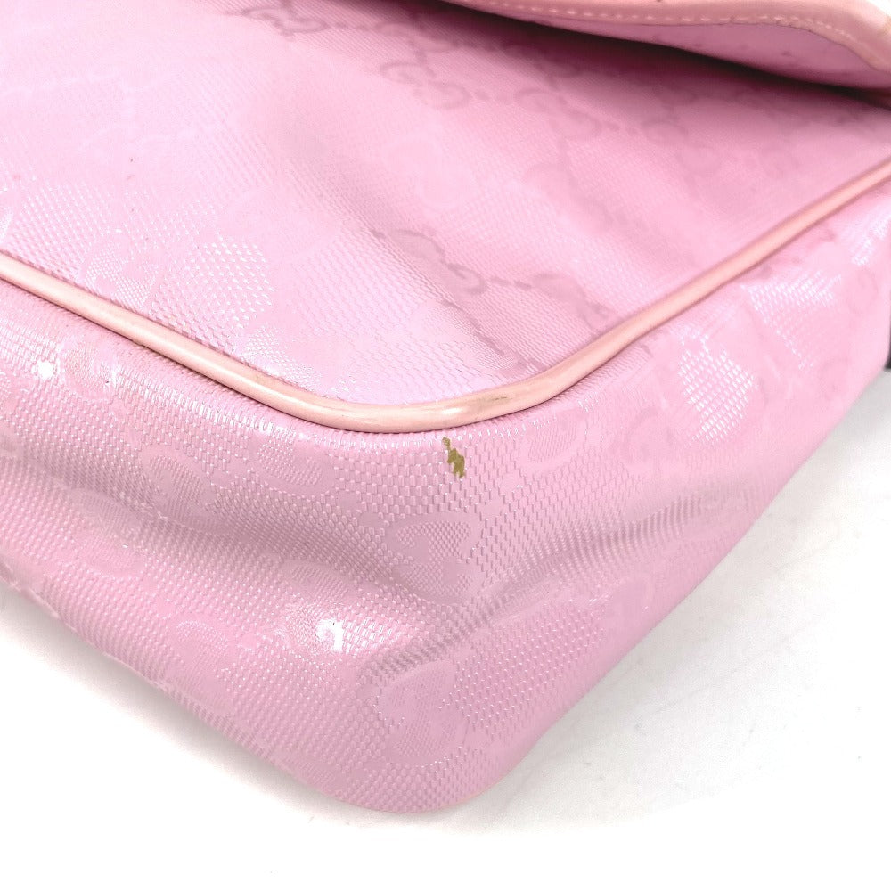 GUCCI 297559 Children's Charm Logo GG Imprime Crossbody Bag Flap Messenger Bag Shoulder Bag GG Imprime Kids Pink