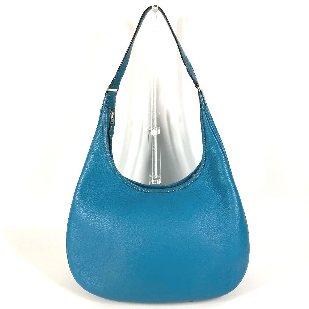 HERMES Gao Shoulder Bag, Togo, Unisex, Blue Jean