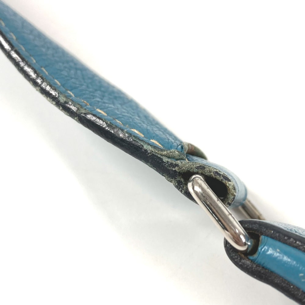 HERMES Gao Shoulder Bag, Togo, Unisex, Blue Jean