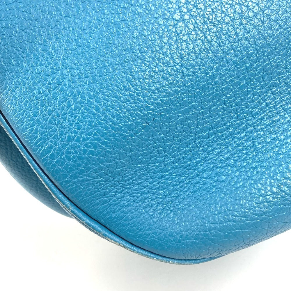 HERMES Gao Shoulder Bag, Togo, Unisex, Blue Jean