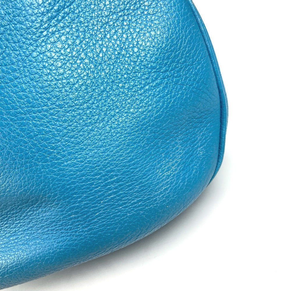 HERMES Gao Shoulder Bag, Togo, Unisex, Blue Jean
