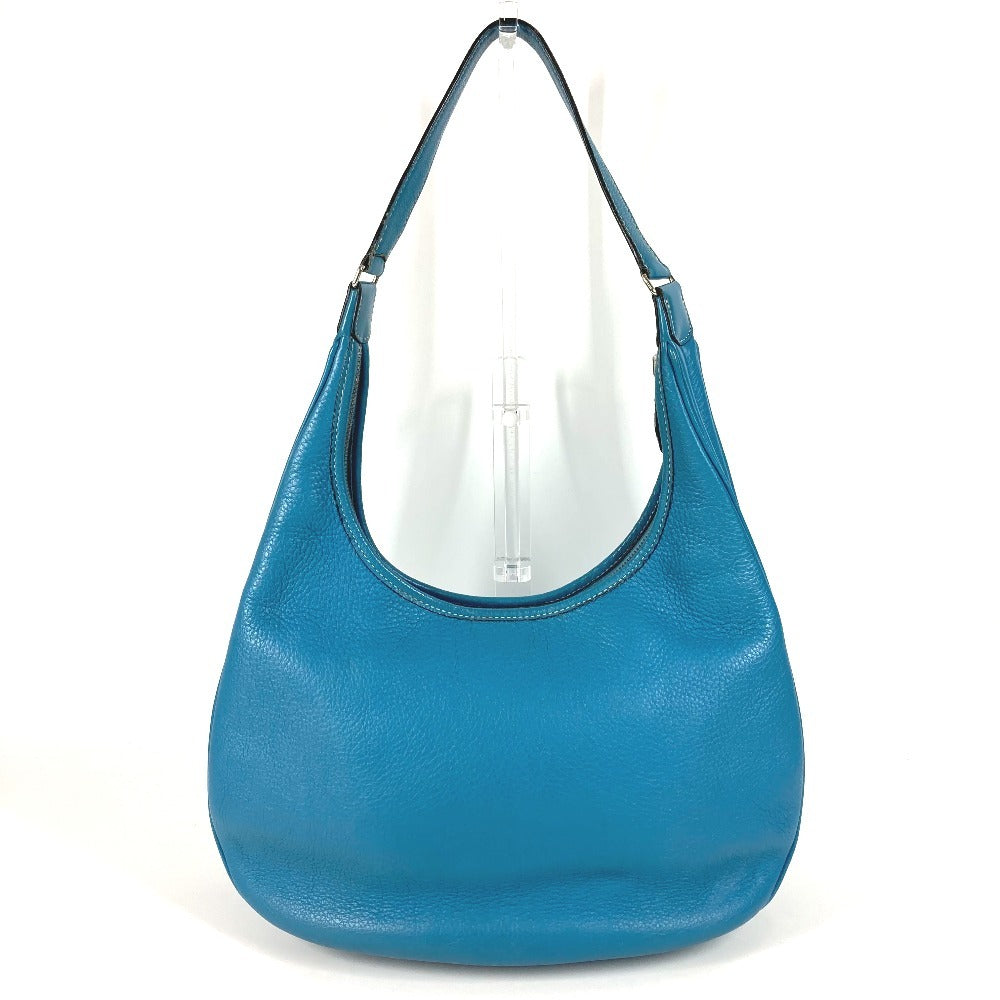 HERMES Gao Shoulder Bag, Togo, Unisex, Blue Jean