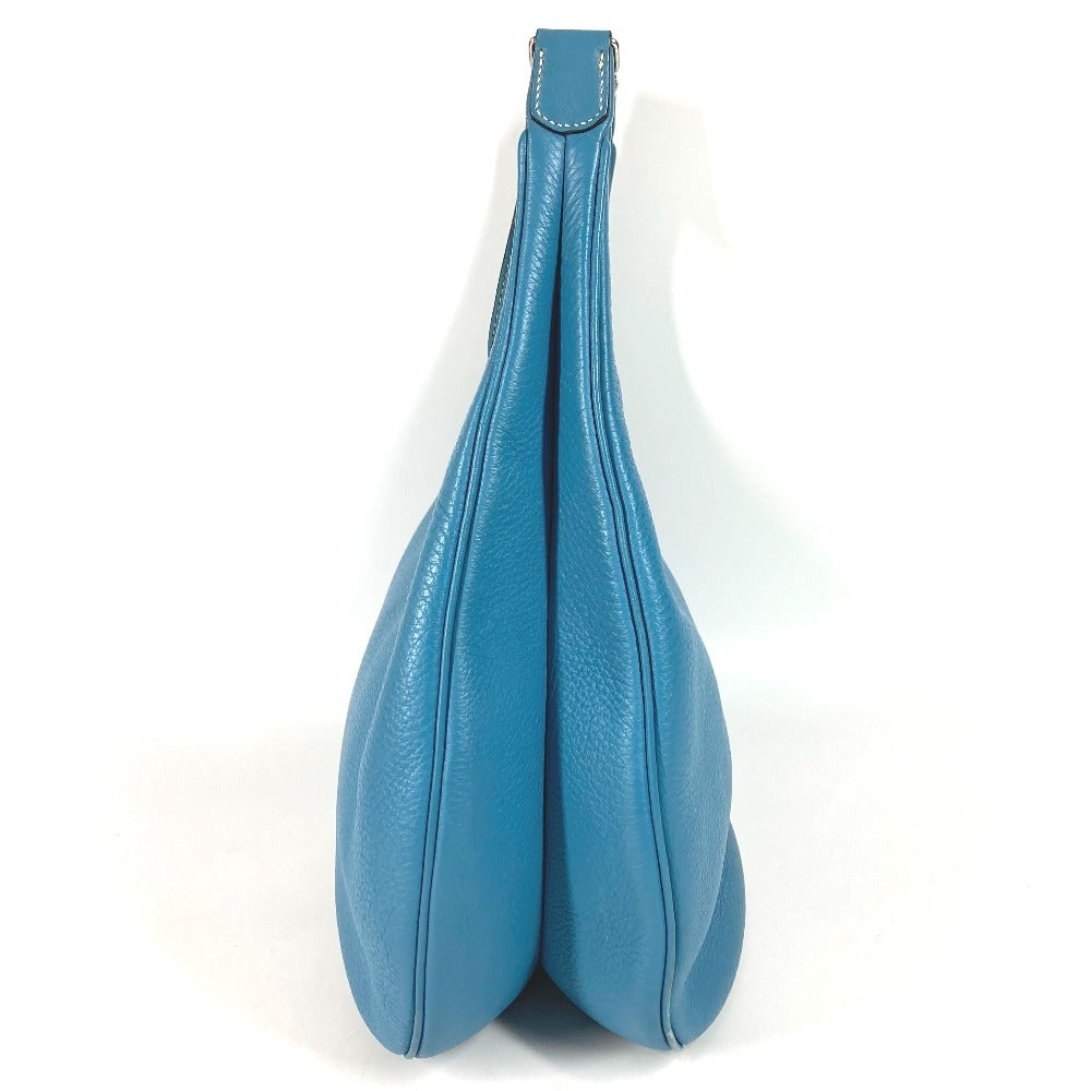 HERMES Gao Shoulder Bag, Togo, Unisex, Blue Jean