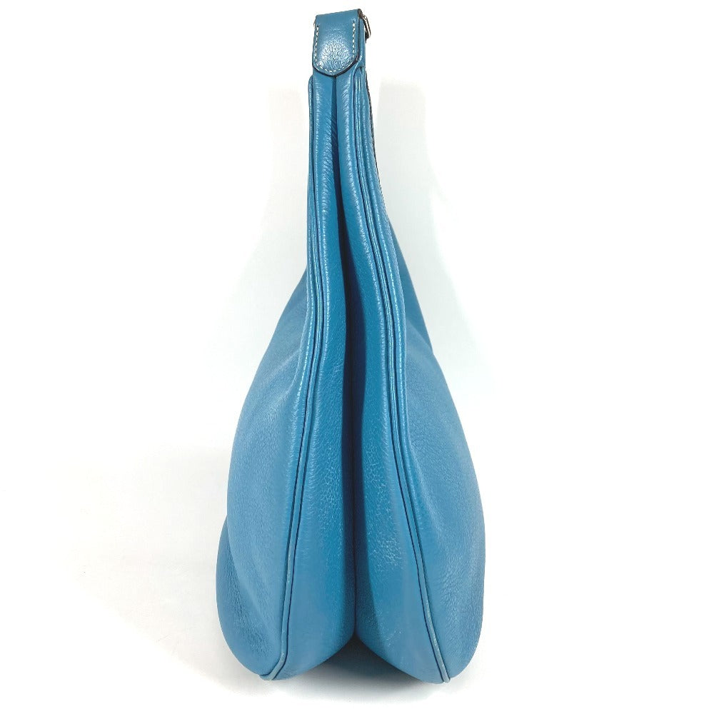 HERMES Gao Shoulder Bag, Togo, Unisex, Blue Jean