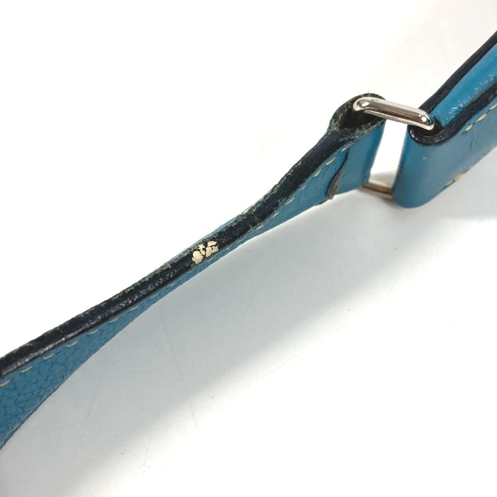 HERMES Gao Shoulder Bag, Togo, Unisex, Blue Jean