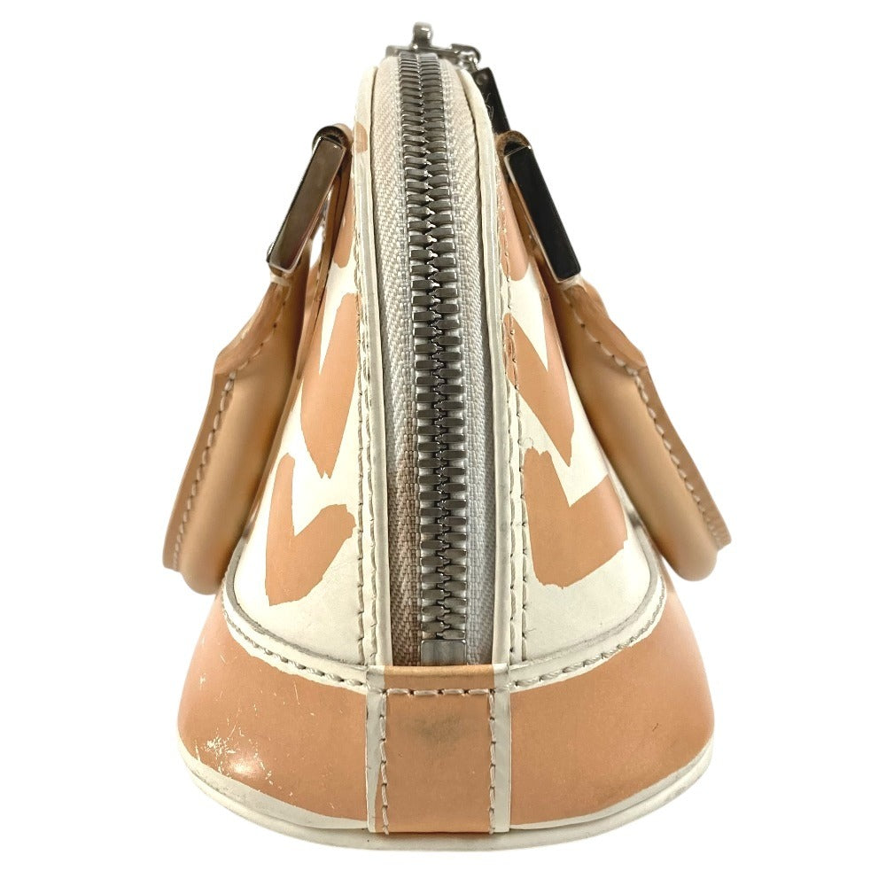 LOUIS VUITTON M92178 Monogram Graffiti Alma PM Handbag, Leather, Beige, Women's