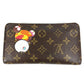LOUIS VUITTON M61729 モノグラムパンダ 村上隆 ポルトモネジップ ロングウォレット ラウンドファスナー 長財布 モノグラムキャンバス レディース ブラウン