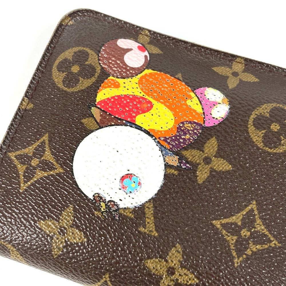 LOUIS VUITTON M61729 モノグラムパンダ 村上隆 ポルトモネジップ ロングウォレット ラウンドファスナー 長財布 モノグラムキャンバス レディース ブラウン