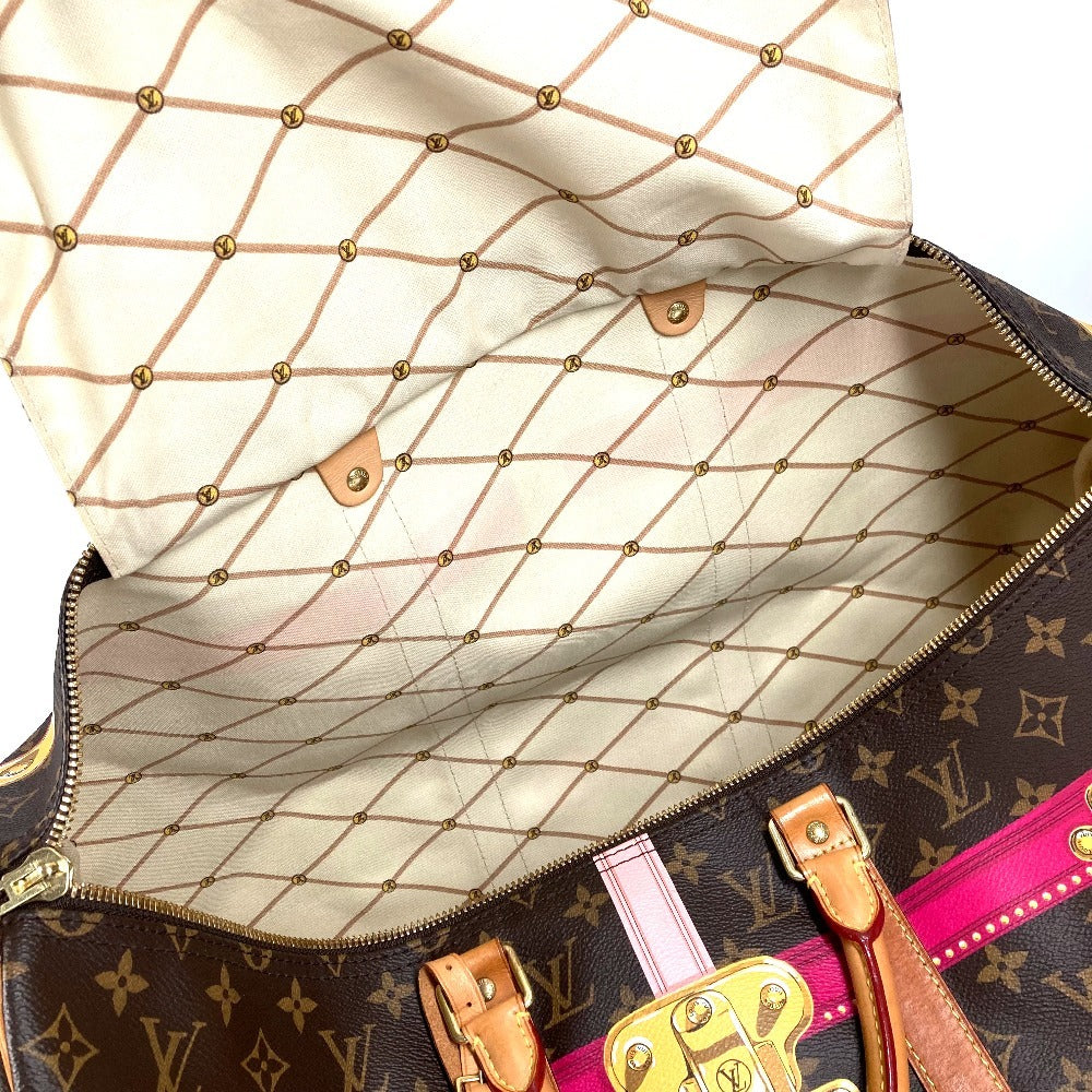 LOUIS VUITTON M43613 Monogram Summer Trunk Keepall Bandouliere 50, 2-Way Bag, Shoulder Bag, Travel Bag, Boston Bag, Monogram Canvas, Women's, Brown