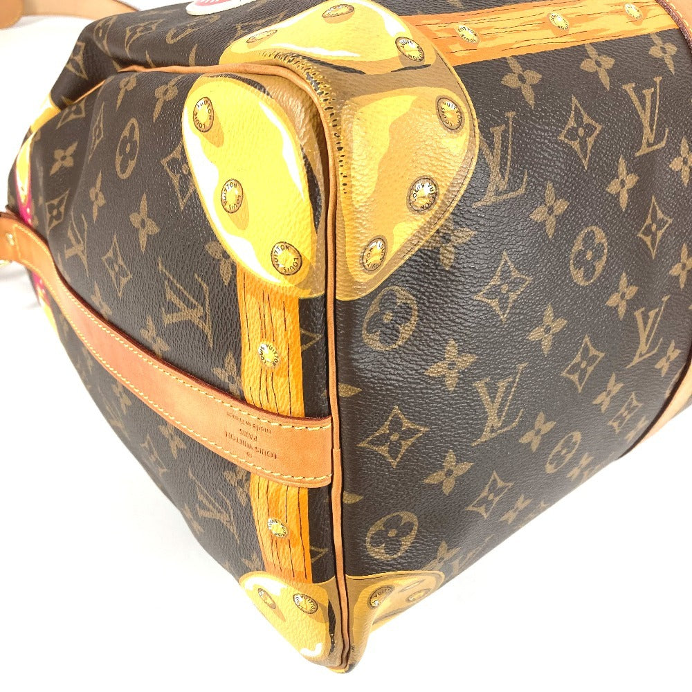 LOUIS VUITTON M43613 Monogram Summer Trunk Keepall Bandouliere 50, 2-Way Bag, Shoulder Bag, Travel Bag, Boston Bag, Monogram Canvas, Women's, Brown