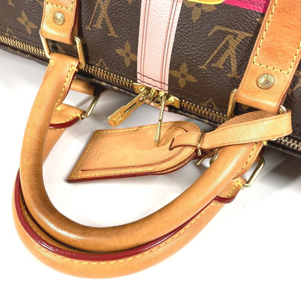 LOUIS VUITTON M43613 Monogram Summer Trunk Keepall Bandouliere 50, 2-Way Bag, Shoulder Bag, Travel Bag, Boston Bag, Monogram Canvas, Women's, Brown