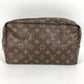 LOUIS VUITTON M47522 モノグラム トゥルーストワレット28 トゥルーストワレット 28 メイクポーチ 化粧ポーチ クラッチバッグ セカンドバッグ 化粧ポーチ モノグラムキャンバス ユニセックス ブラウン