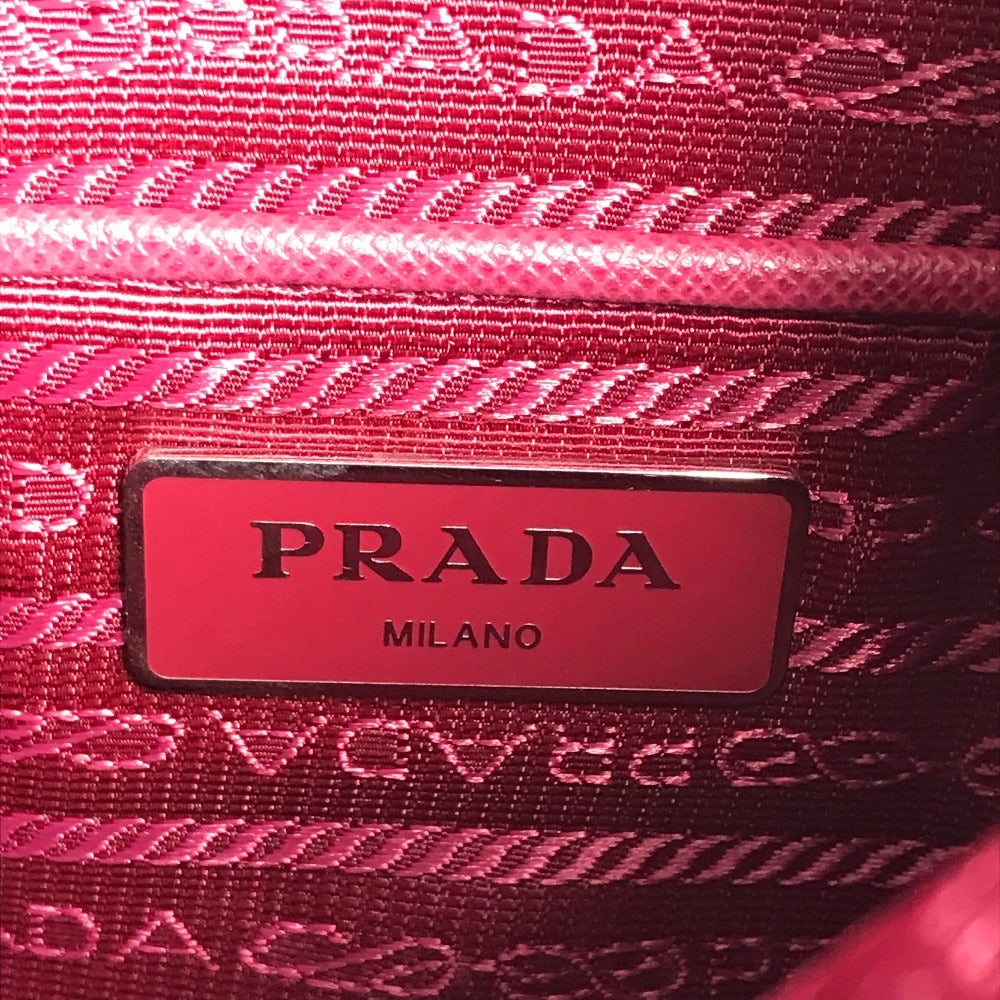 PRADA Triangle Logo Plaque Crossbody Shoulder Bag Nylon Unisex Pink