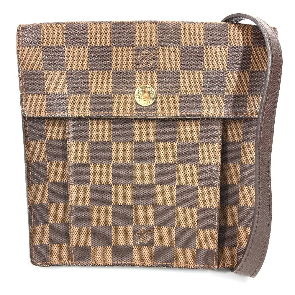 LOUIS VUITTON N45272 Damier Pimlico Pochette Crossbody Flap Shoulder Bag in Damier Canvas, Unisex, Ebene Brown