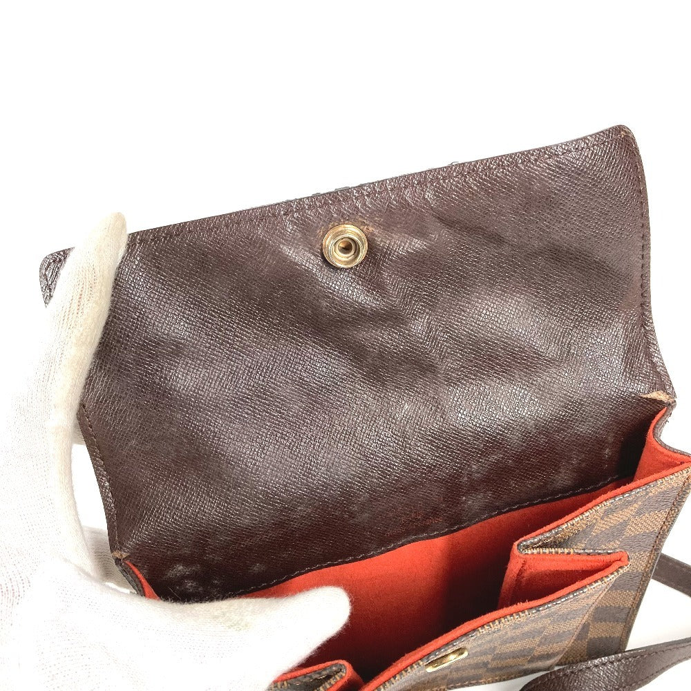 LOUIS VUITTON N45272 Damier Pimlico Pochette Crossbody Flap Shoulder Bag in Damier Canvas, Unisex, Ebene Brown