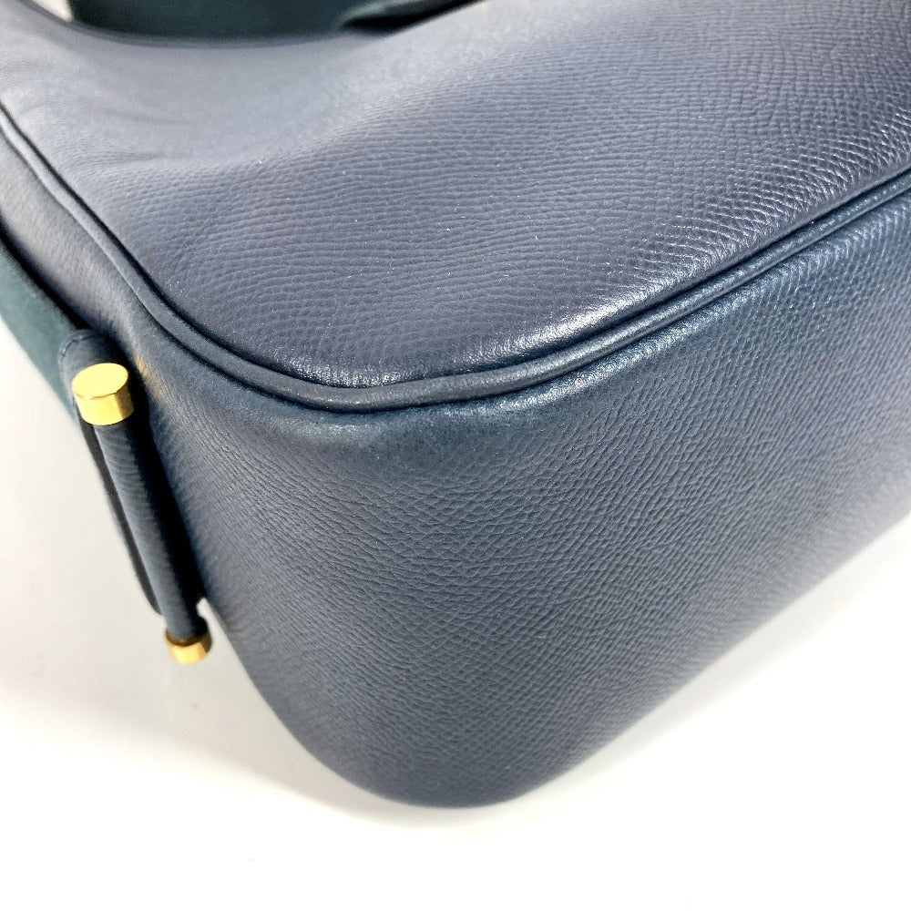 HERMES ヴィンテージ サコ カバン トートバッグ 肩掛け ショルダーバッグ クシュベル ユニセックス ネイビー