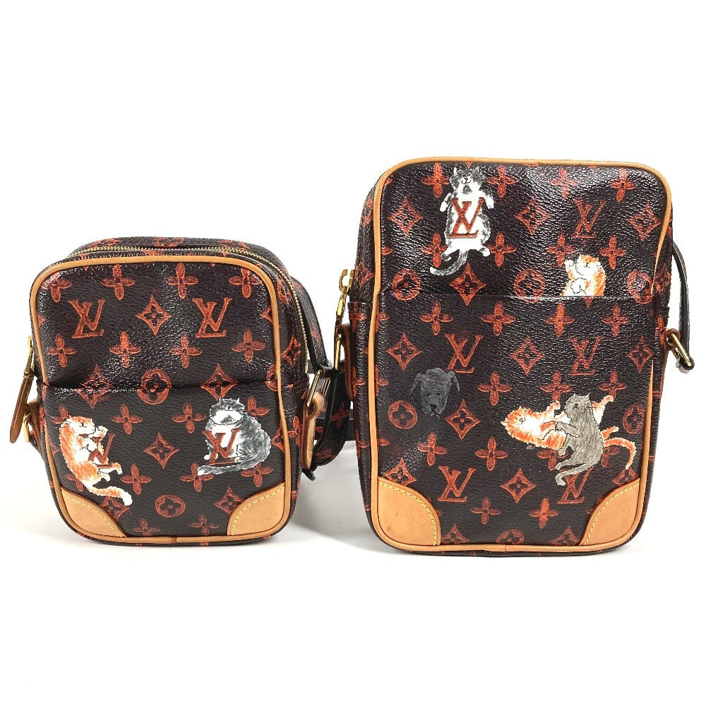 LOUIS VUITTON M44399 Transformed Monogram Catgram Panam Set Cat Pochette/Crossbody/Shoulder Bag in Monogram Canvas, Brown, Women's