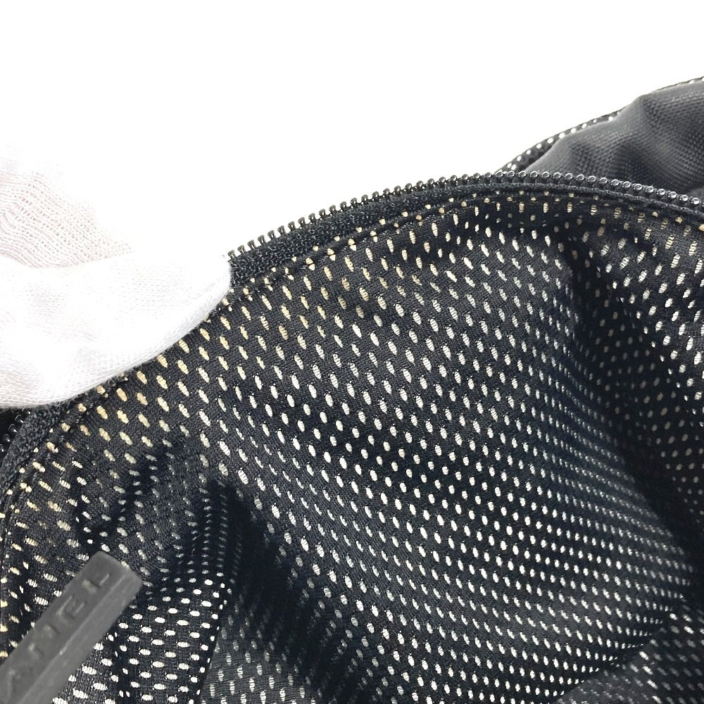 CHANEL スポーツ CC ココマーク ロゴ メッセンジャーバッグ 斜め掛け カバン フラップ ショルダーバッグ コーティングキャンバス レディース ブラック