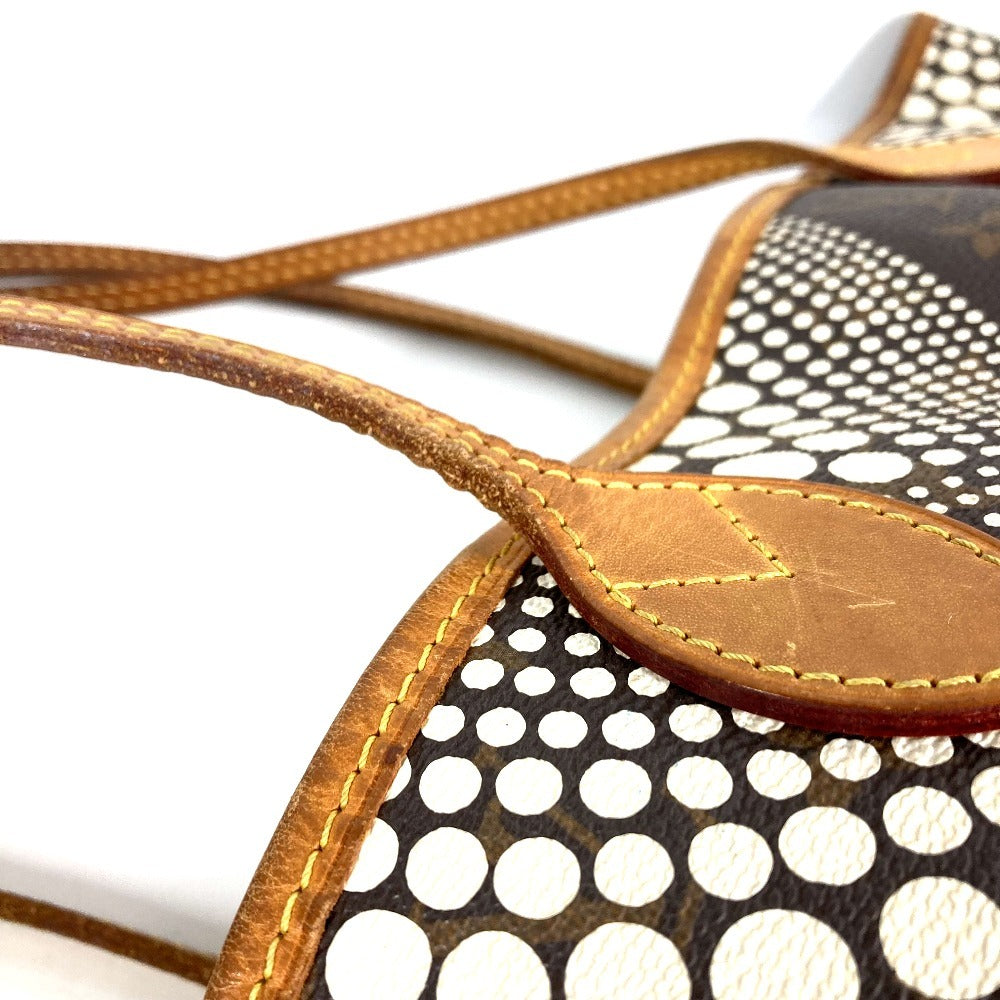 LOUIS VUITTON M40684 Monogram Pumpkin Dot Neverfull MM Tote/Shoulder Bag in Collaboration with Yayoi Kusama, Monogram Canvas, Brown, Women's