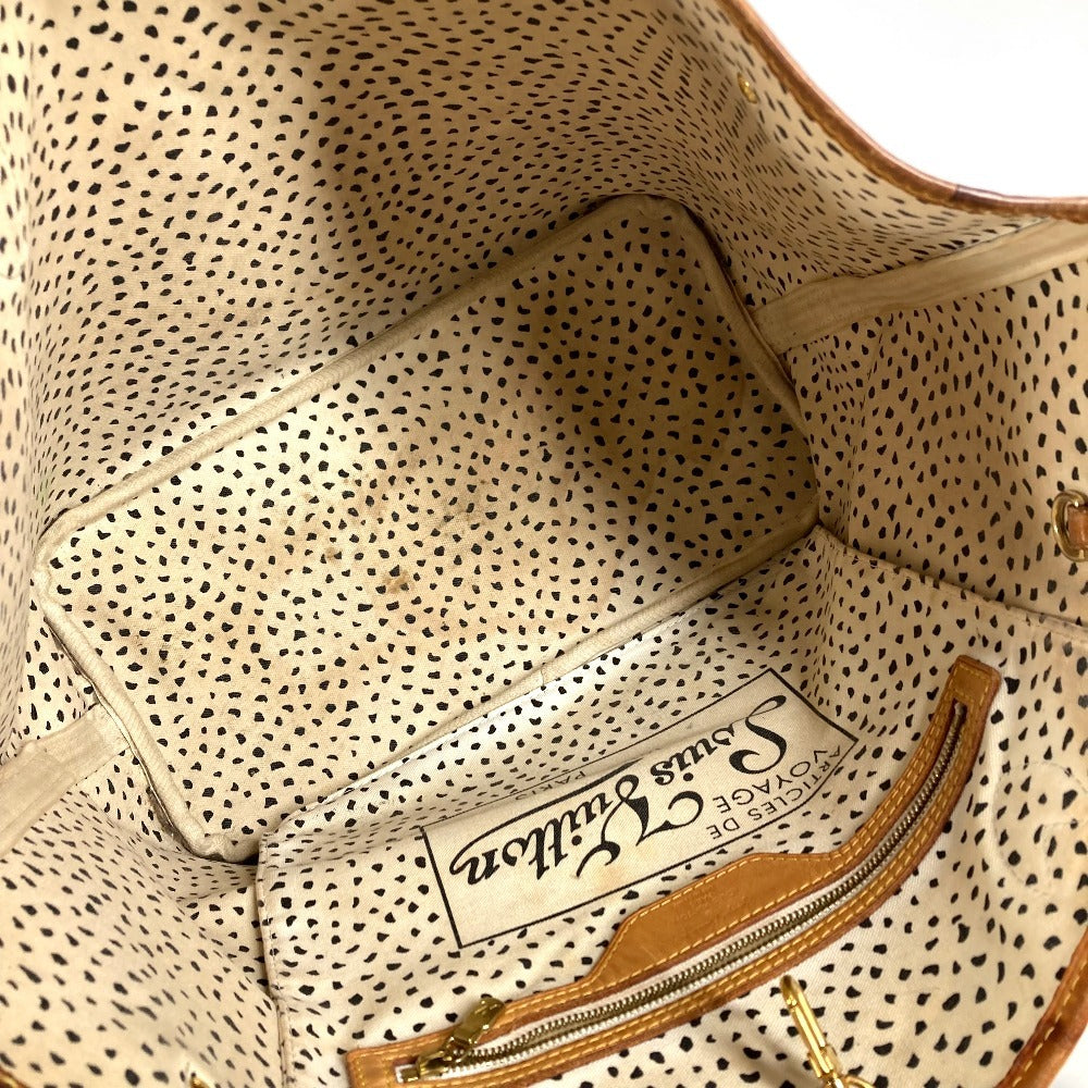 LOUIS VUITTON M40684 Monogram Pumpkin Dot Neverfull MM Tote/Shoulder Bag in Collaboration with Yayoi Kusama, Monogram Canvas, Brown, Women's