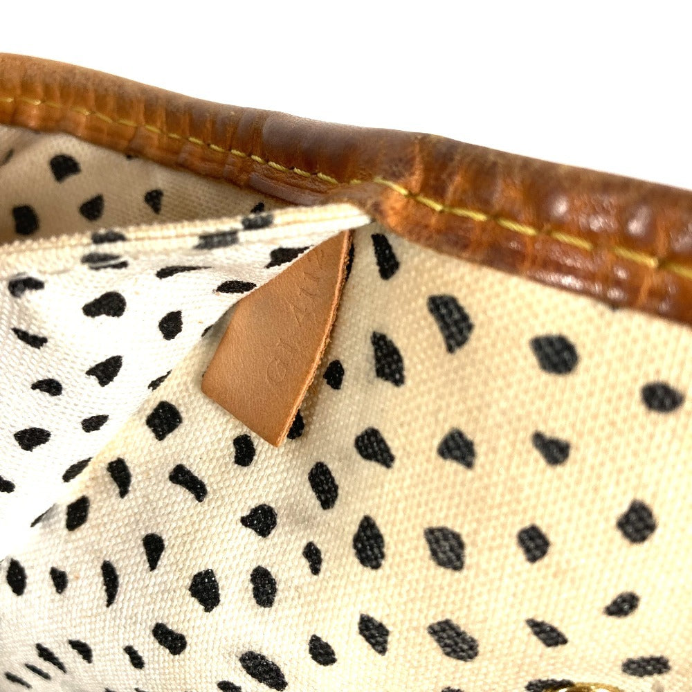 LOUIS VUITTON M40684 Monogram Pumpkin Dot Neverfull MM Tote/Shoulder Bag in Collaboration with Yayoi Kusama, Monogram Canvas, Brown, Women's