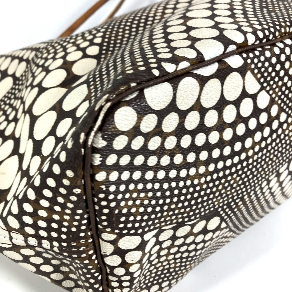 LOUIS VUITTON M40684 Monogram Pumpkin Dot Neverfull MM Tote/Shoulder Bag in Collaboration with Yayoi Kusama, Monogram Canvas, Brown, Women's