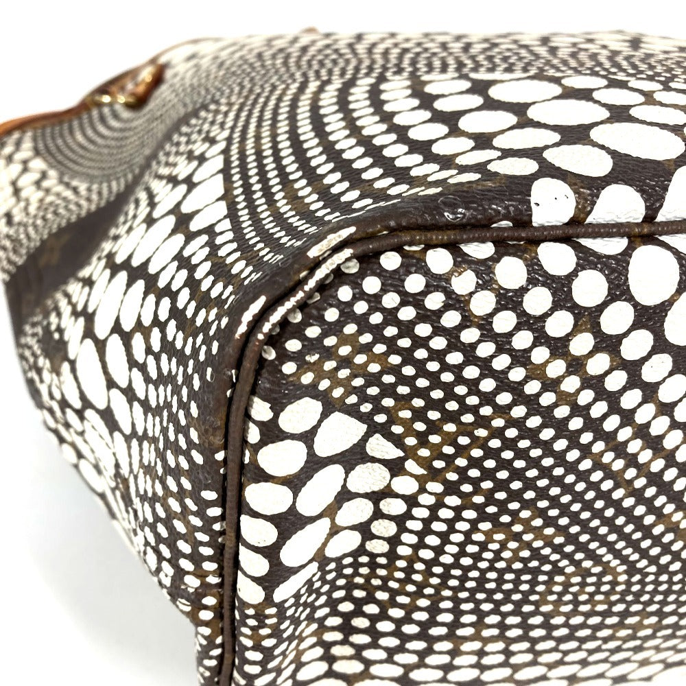 LOUIS VUITTON M40684 Monogram Pumpkin Dot Neverfull MM Tote/Shoulder Bag in Collaboration with Yayoi Kusama, Monogram Canvas, Brown, Women's