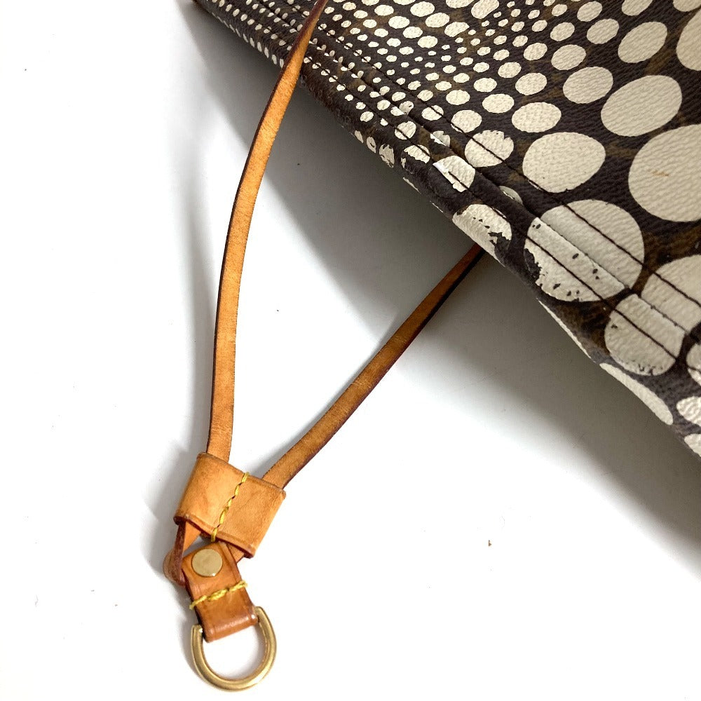 LOUIS VUITTON M40684 Monogram Pumpkin Dot Neverfull MM Tote/Shoulder Bag in Collaboration with Yayoi Kusama, Monogram Canvas, Brown, Women's