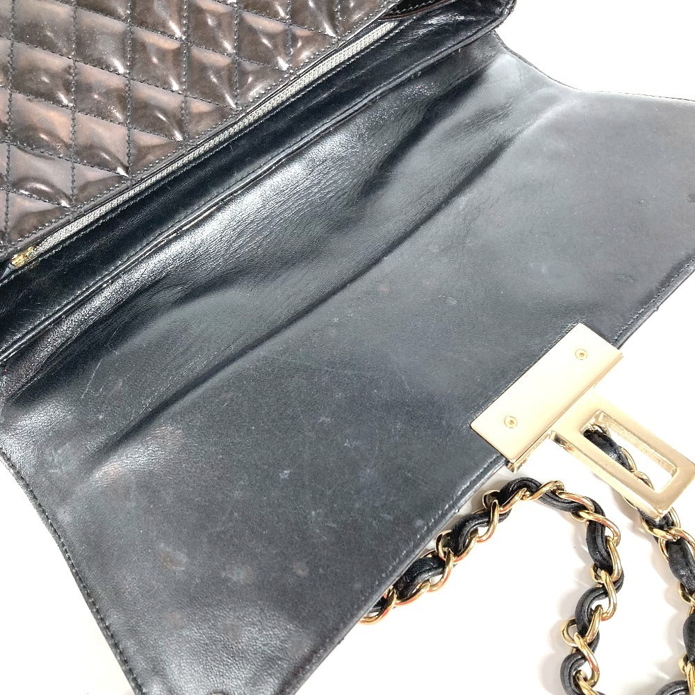 CHANEL マトラッセ キルティング 2.55 CC ココマーク ロゴ 2WAYバッグ ハンドバッグ フラップ チェーン トートバッグ 肩掛け カバン ショルダーバッグ エナメル レディース ブラック