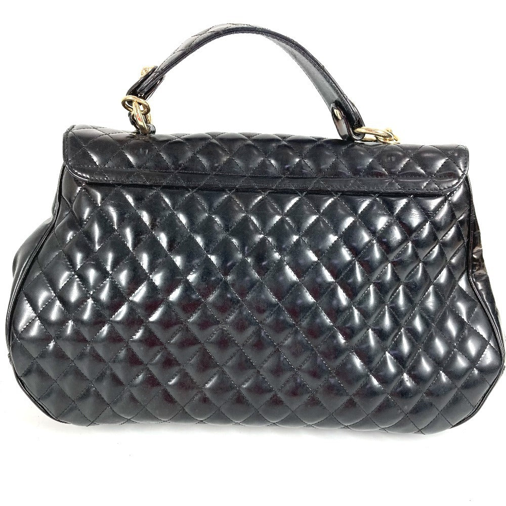 CHANEL マトラッセ キルティング 2.55 CC ココマーク ロゴ 2WAYバッグ ハンドバッグ フラップ チェーン トートバッグ 肩掛け カバン ショルダーバッグ エナメル レディース ブラック