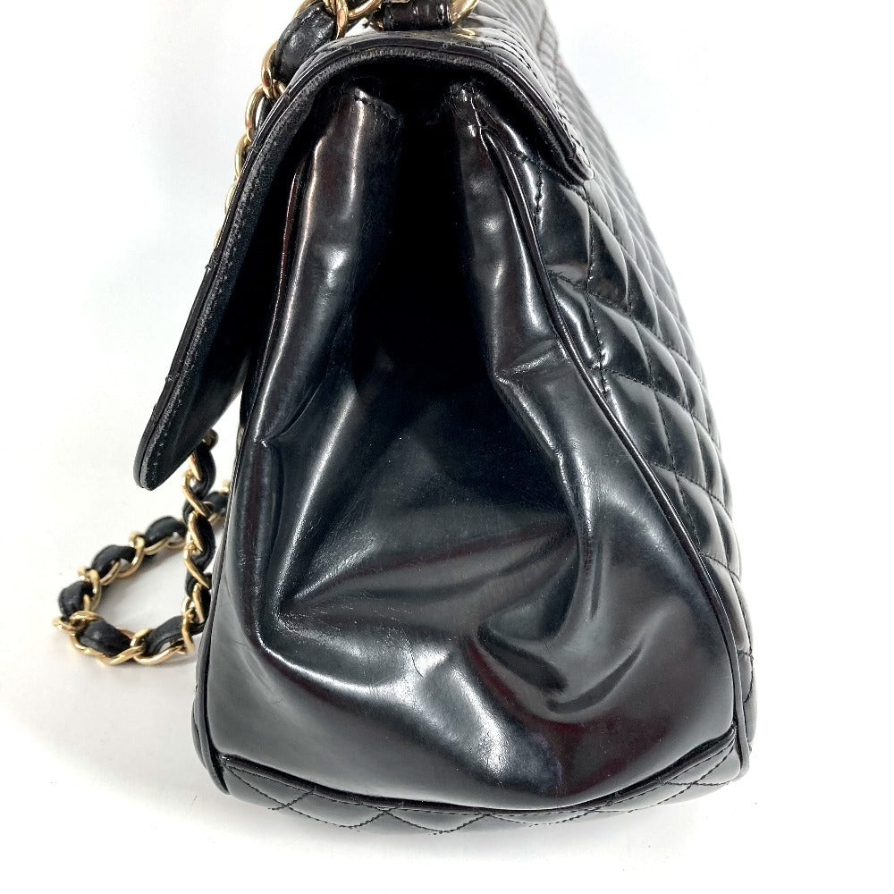 CHANEL マトラッセ キルティング 2.55 CC ココマーク ロゴ 2WAYバッグ ハンドバッグ フラップ チェーン トートバッグ 肩掛け カバン ショルダーバッグ エナメル レディース ブラック