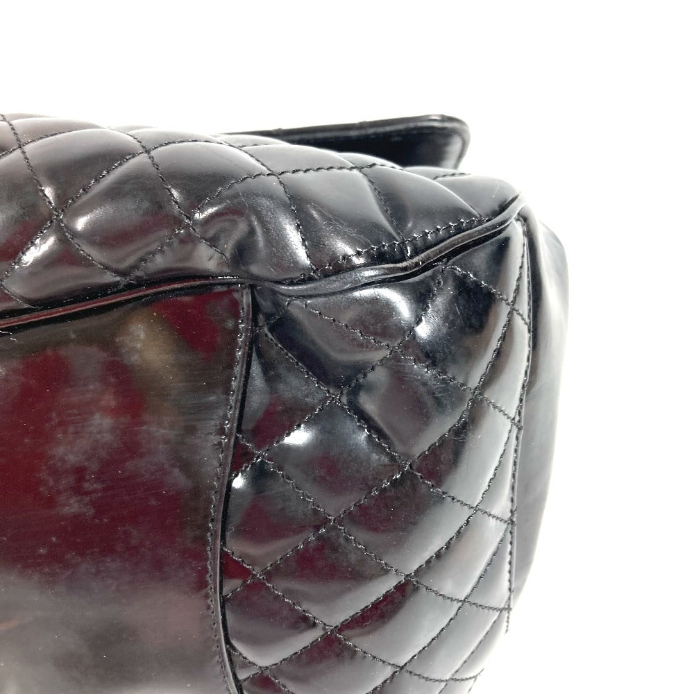 CHANEL マトラッセ キルティング 2.55 CC ココマーク ロゴ 2WAYバッグ ハンドバッグ フラップ チェーン トートバッグ 肩掛け カバン ショルダーバッグ エナメル レディース ブラック