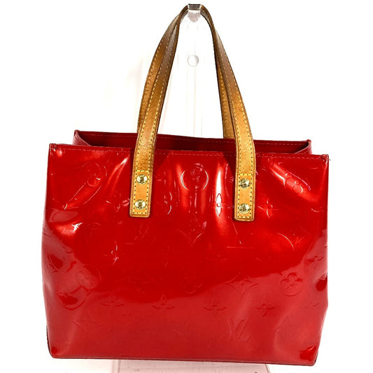 LOUIS VUITTON M91088 Monogram Vernis Reed PM Tote Bag/Handbag in Monogram Vernis Canvas, Unisex, Rouge Red