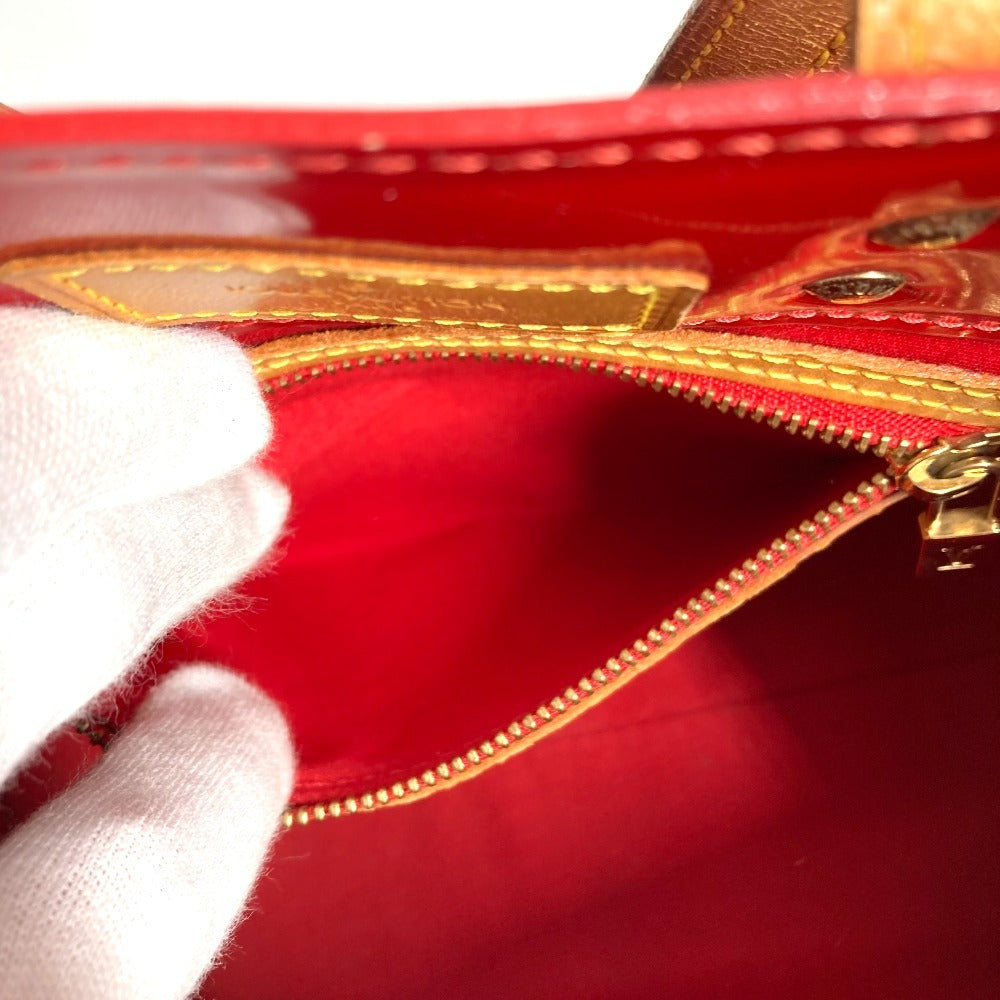 LOUIS VUITTON M91088 Monogram Vernis Reed PM Tote Bag/Handbag in Monogram Vernis Canvas, Unisex, Rouge Red