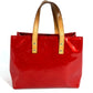 LOUIS VUITTON M91088 Monogram Vernis Reed PM Tote Bag/Handbag in Monogram Vernis Canvas, Unisex, Rouge Red